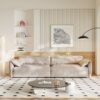 Elephant-Ear Four-Seater Fabric Sofa 0122