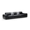 Black Bull Leather Sofa 0158‑S