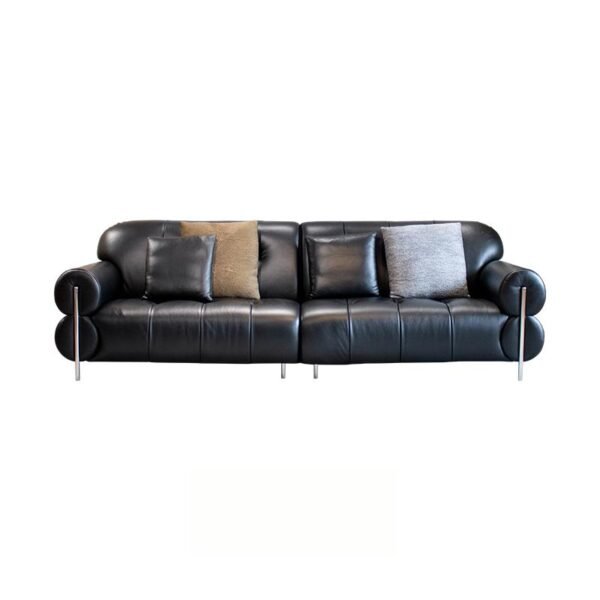 Black Sugar Four-Seater Full-Leather Sofa 0298
