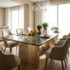 Platinum Diamond Luxury Stone Dining Table