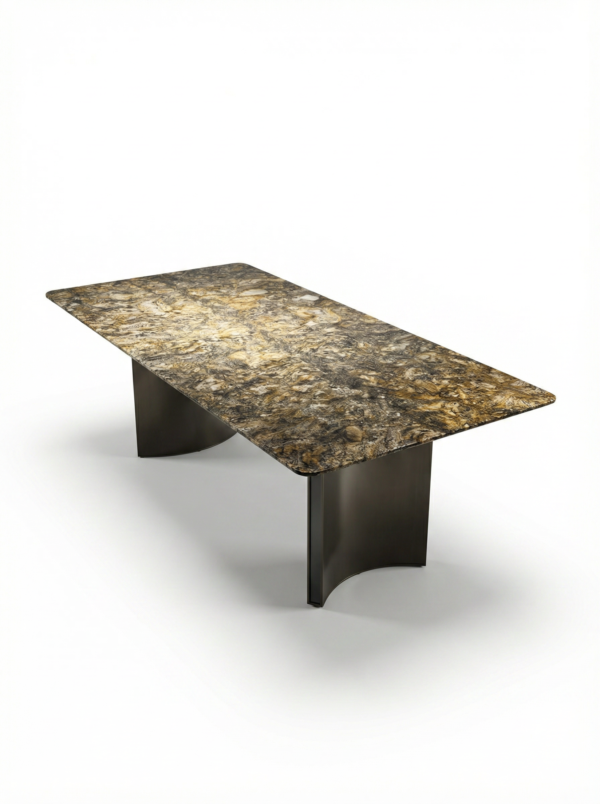 Platinum Diamond Luxury Stone Dining Table