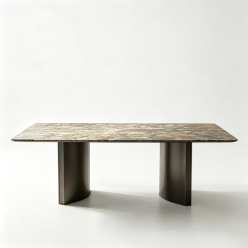 Platinum Diamond Luxury Stone Dining Table
