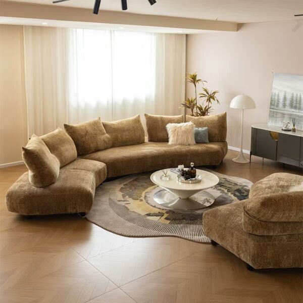 eteor Collection Steel-Frame Petal Fabric Sofa SF0382