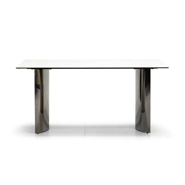 White Rust Sintered Stone Dining Table