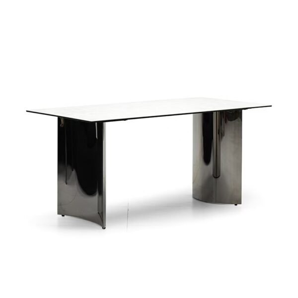 White Rust Sintered Stone Dining Table