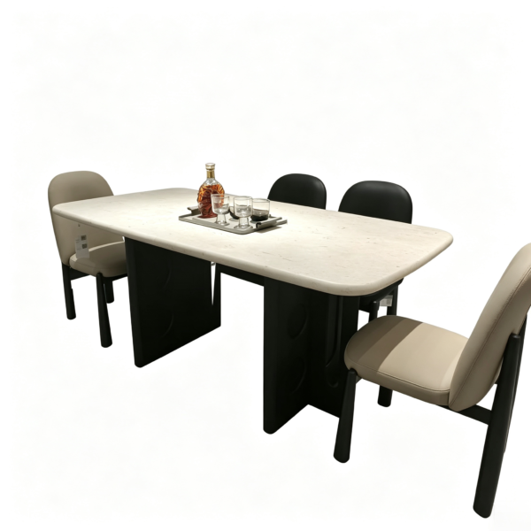 Yutu Natural Travertine Rectangular Dining Table