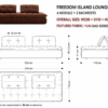 Freedom Island Chenille Lounge Sofa – LS-B6F0380-A