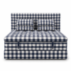 Blue & White Check Upholstered Bed HST-LG188-A