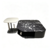 Black Rose Microcrystalline Stone Coffee Table Set