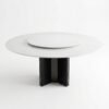 White Crystal Stone Round Dining Table