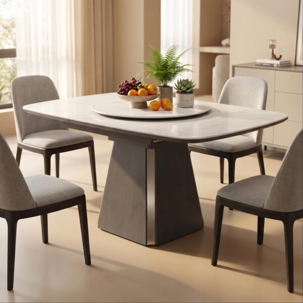 Castel White 5-in-1 Functional Dining Table