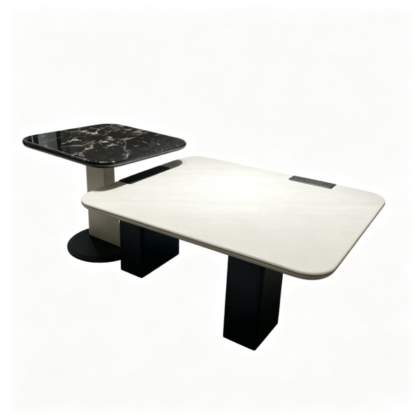 Microcrystalline Stone Coffee Table Set