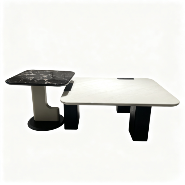 Microcrystalline Stone Coffee Table Set