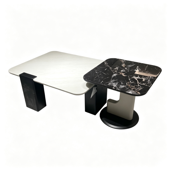 Microcrystalline Stone Coffee Table Set