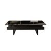 Ash Wood & Tempered Grey Glass Coffee Table