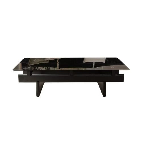 Ash Wood & Tempered Grey Glass Coffee Table