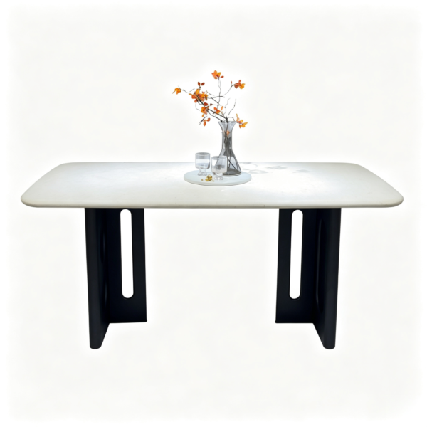 Yutu Natural Travertine Rectangular Dining Table