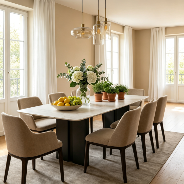 Blue Mosa Natural Stone Dining Table