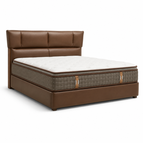 68296-1 Modern Leather Upholstered Bed LCQB-P68296-A