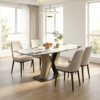 Panda Marble-Look Dining Table