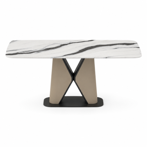Panda Marble-Look Dining Table