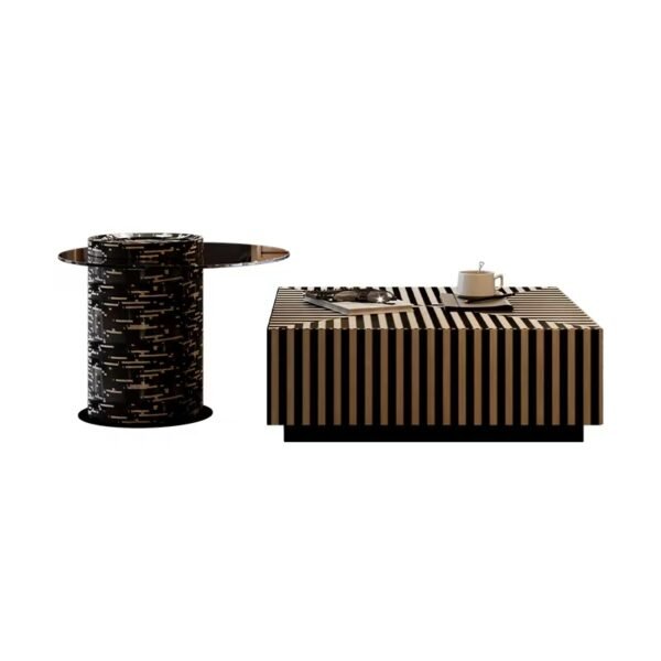 Zebra Stripe Coffee Table Set