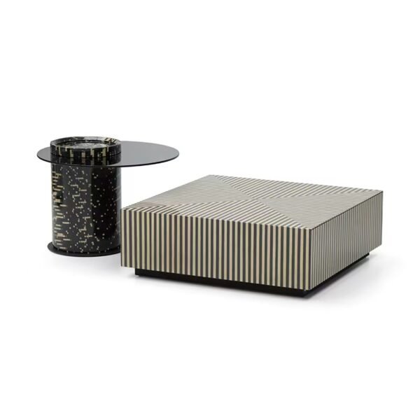 Zebra Stripe Coffee Table Set
