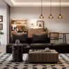Zebra Stripe Coffee Table Set