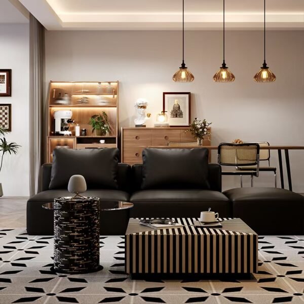 Zebra Stripe Coffee Table Set