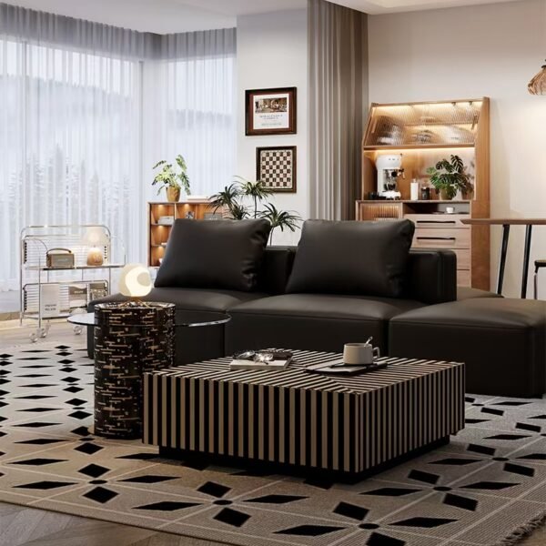 Zebra Stripe Coffee Table Set