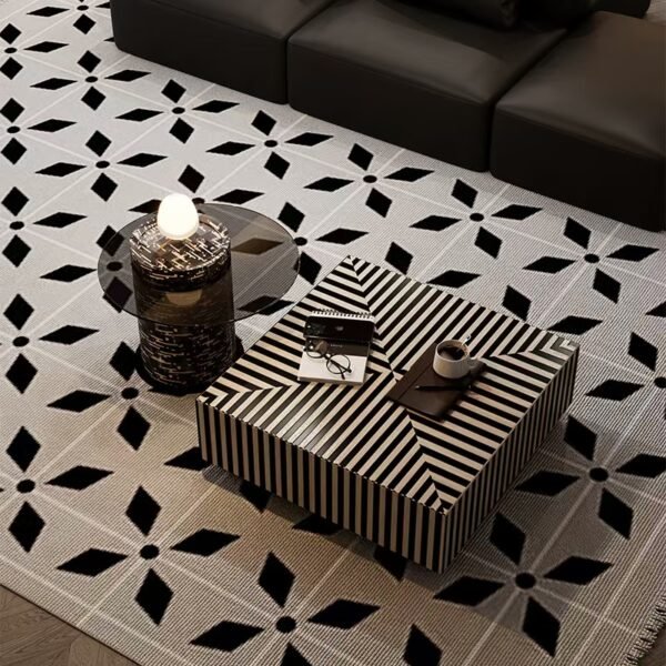 Zebra Stripe Coffee Table Set