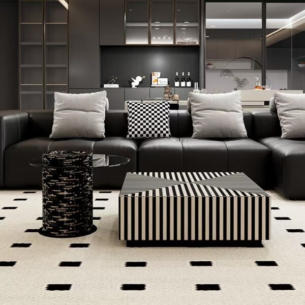 Zebra Stripe Coffee Table Set