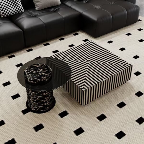 Zebra Stripe Coffee Table Set