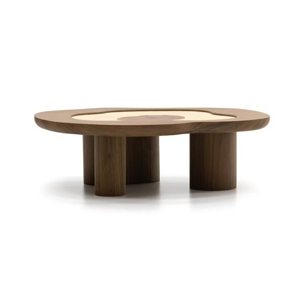 Decorative Inlay Walnut Coffee Table