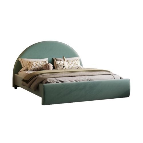 9090-02 Half-Moon Upholstered Kids Bed C9090