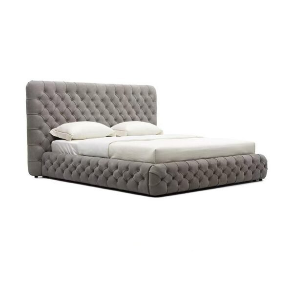 GZ Nubuck Leather Tufted Bed C9231