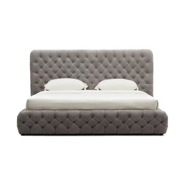 GZ Nubuck Leather Tufted Bed C9231