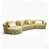 English: Cloud Ear Curved Modular Fabric SofaLS-B6F0358-A