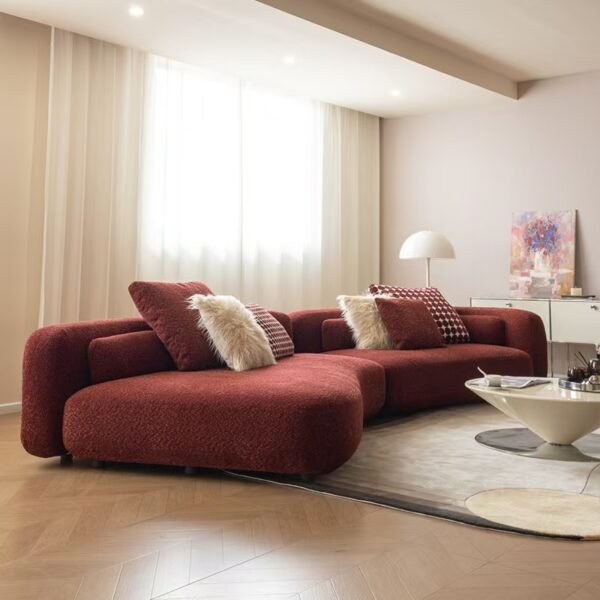 Bezier Curved Modular Fabric Sofa LS-B6F0371-Y