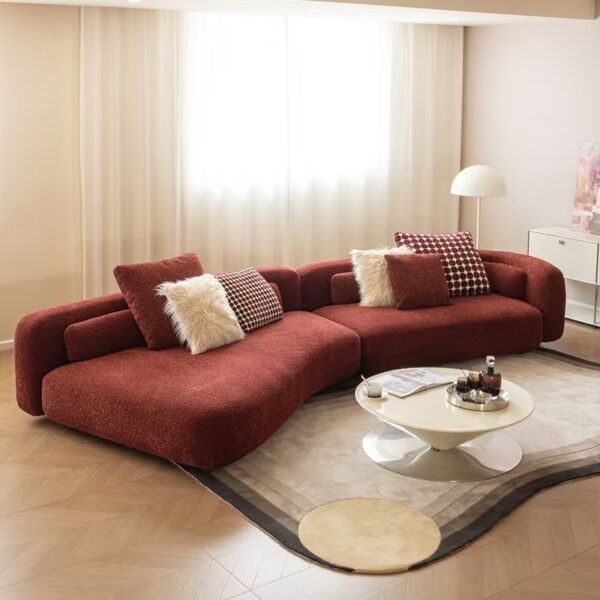 Bezier Curved Modular Fabric Sofa LS-B6F0371-Y