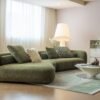 Bezier Curved Modular Fabric Sofa LS-B6F0371-Y
