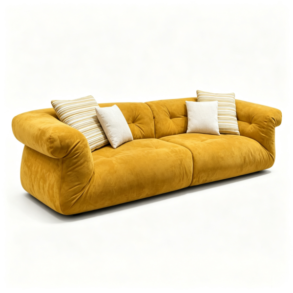 Italian-Style Suede Fabric Sofa LS-B6F40-A