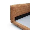 Block-Panel Flush-Edge Sanded Leather Bed C9174