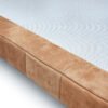Block-Panel Flush-Edge Sanded Leather Bed C9174