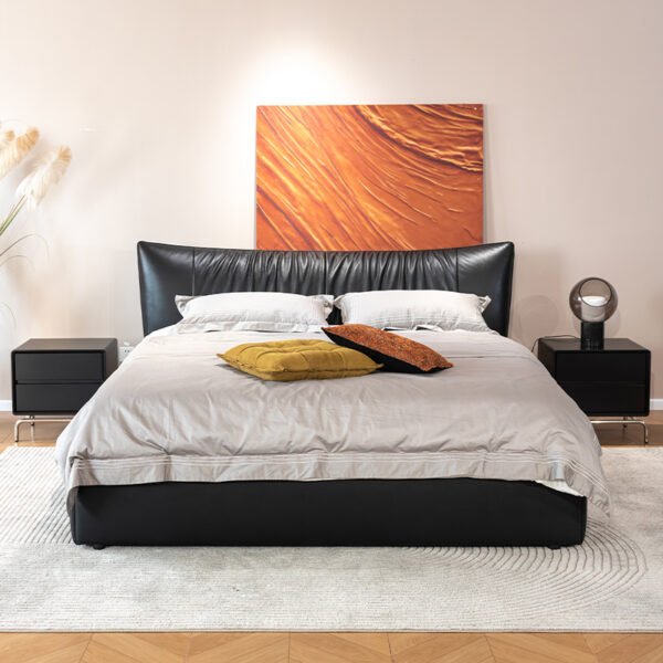 CH-11 Low-Profile Leather Upholstered Bed C9183A