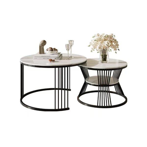 Large & Small Round Coffee Table Set