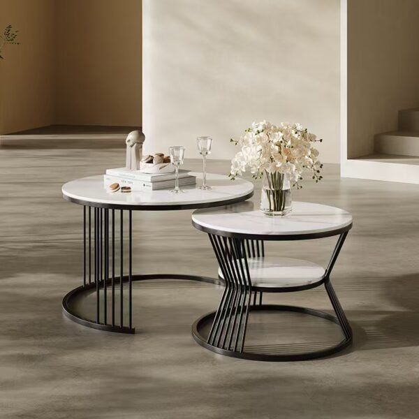 Large & Small Round Coffee Table Set