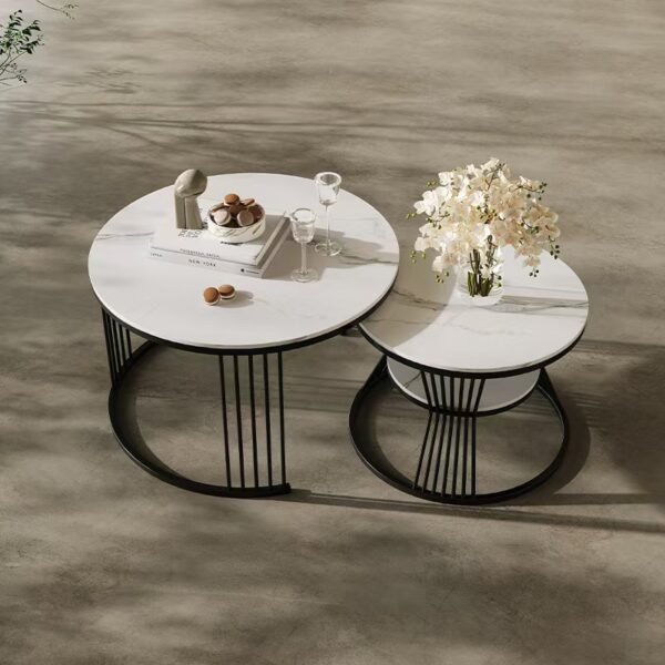 Large & Small Round Coffee Table Set
