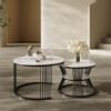 Large & Small Round Coffee Table Set