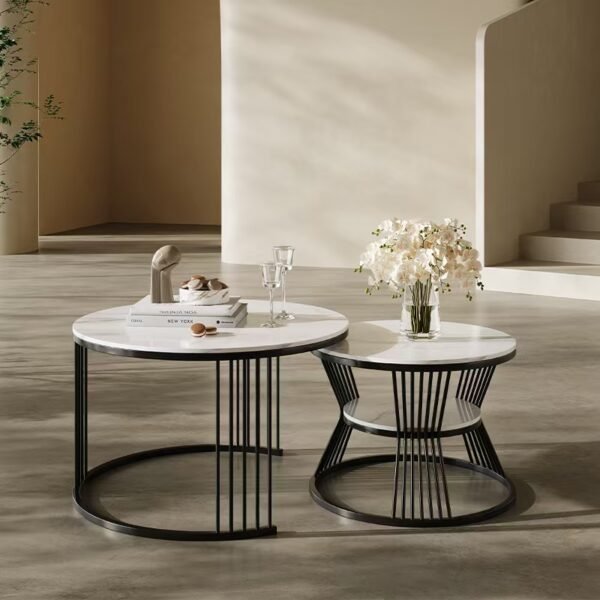 Large & Small Round Coffee Table Set